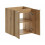 Zestaw meblowy 50cm z blatem i umywalką nablatową Gaja Nova Oak Comad (SET-NOA B BLACK 50CM D UN GAJA 35 SW)