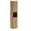 Zestaw meblowy 100cm z blatem, umywalką nablatową Gaja i szafką wysoką Nova Oak Comad (SET-NOA B BLACK 100CM S UN GAJA SW HC)