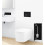 Pojemnik na szczotkę WC Wall Box Brush S lewy Black Glass Balneo (B0401020504-01)