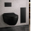 Pojemnik na szczotkę WC Wall Box Brush L prawy Black Glass Balneo (B040102050802)