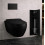Pojemnik na szczotkę WC Wall Box Brush L prawy Black Glass Balneo (B040102050802)