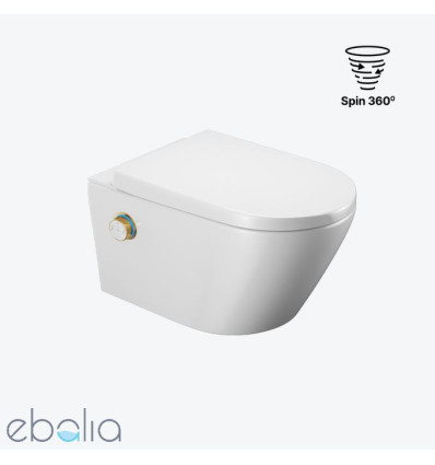Miska WC z funkcją bidetu Dakota 2.0 pokrętło sterujące złoty połysk Excellent (CEEX.4024.K.D3.WHGL)