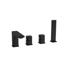 Bateria wannowa 4-otworowa Keria Black Excellent (AREX.2034BL)