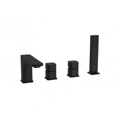 Bateria wannowa 4-otworowa Keria Black Excellent (AREX.2034BL)