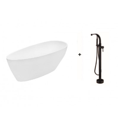 Wanna wolnostojąca Goya 160x70 z baterią Decco Besco (WMD-160-G + BW-DI-CZ)